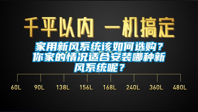 家用新風(fēng)系統(tǒng)該如何選購(gòu)？你家的情況適合安裝哪種新風(fēng)系統(tǒng)呢？