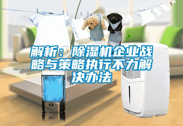 解析：除濕機(jī)企業(yè)戰(zhàn)略與策略執(zhí)行不力解決辦法