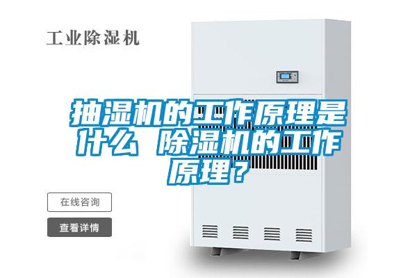 抽濕機的工作原理是什么 除濕機的工作原理？