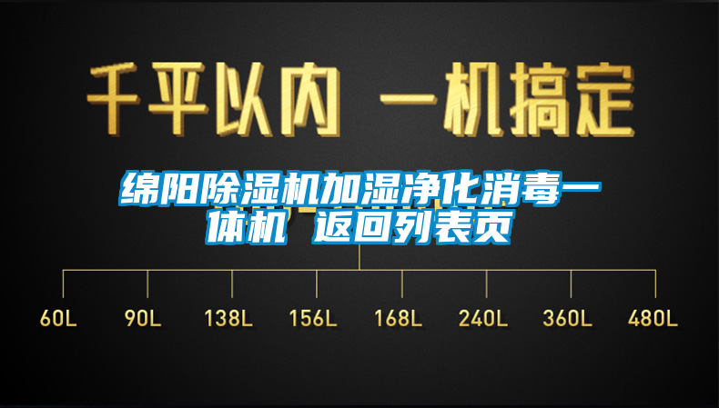 綿陽除濕機加濕凈化消毒一體機 返回列表頁