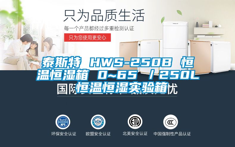 泰斯特 HWS-250B 恒溫恒濕箱 0~65℃／250L 恒溫恒濕實驗箱